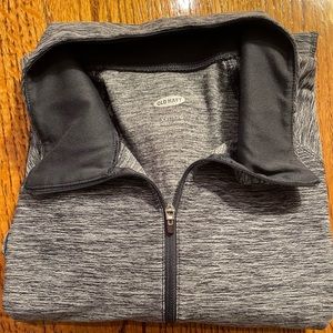 OLD NAVY 1/2 ZIP ACTIVE TOP GRAY/BLACK XXL